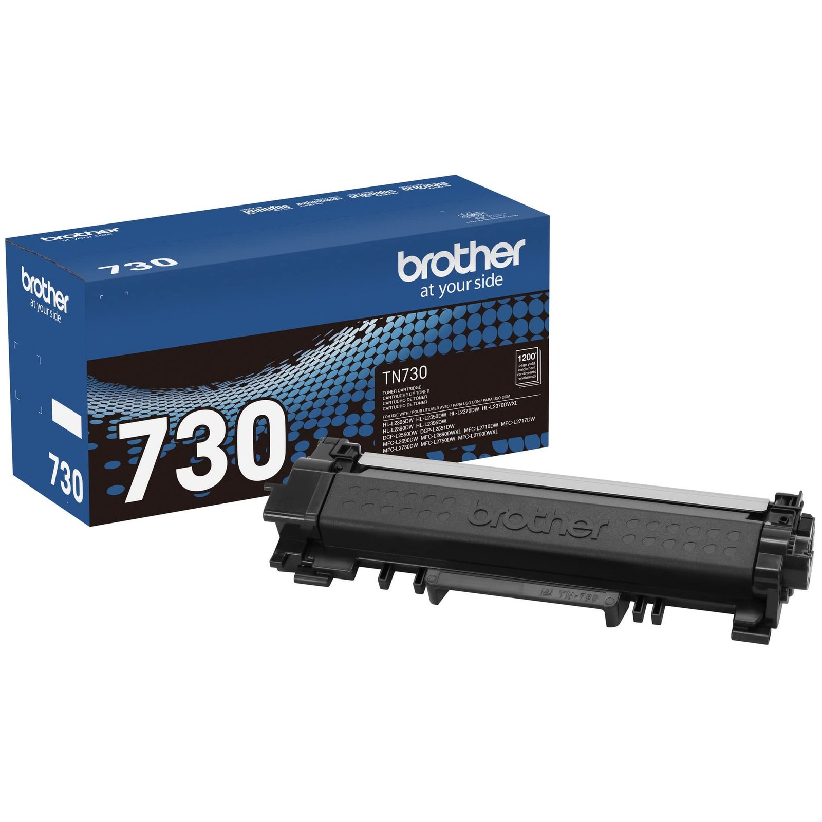Version 1.0.0 Brother Genuine Standard Yield Toner Cartridge, TN730, Replacement Black Toner, Page Yield Up To 1,200 Pages, Amazon Dash Replenishment Cartridge - Image 1